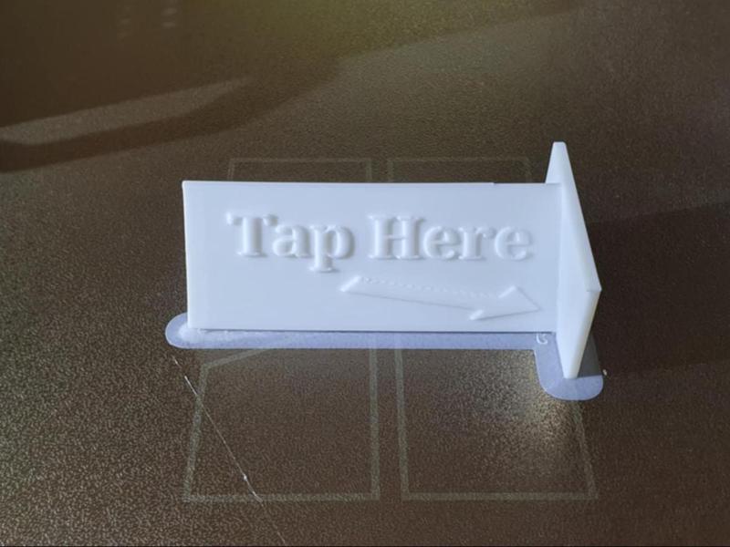 EFTPOS Tap here sign