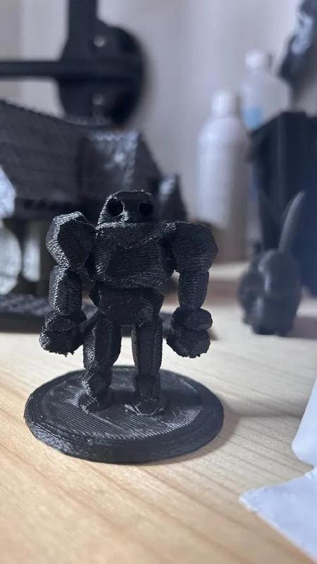 Stone Golem Miniature – Tabletop Figure with Base   
