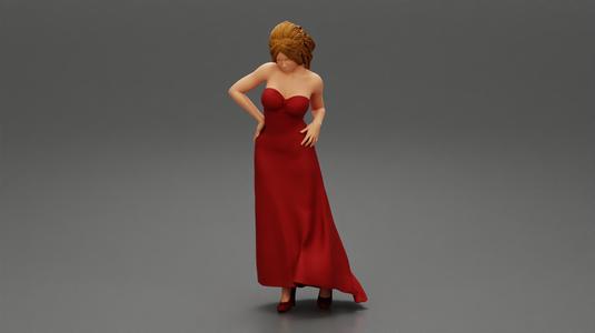 Fashion portrait of romantic beautiful girl in long dress