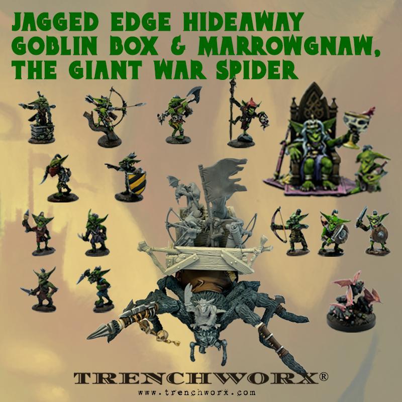 Jagged Edge Hideaway Goblin Box and Marrowgnaw the War Spider