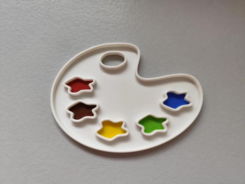 Sensory play painting palette tray   