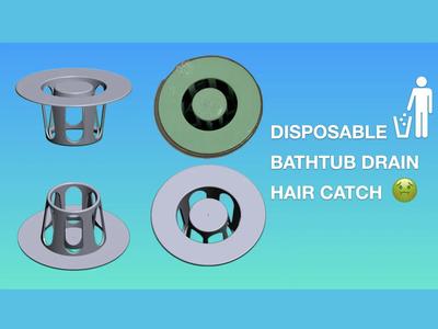 Bathtub drain hair catcher (disposable)   