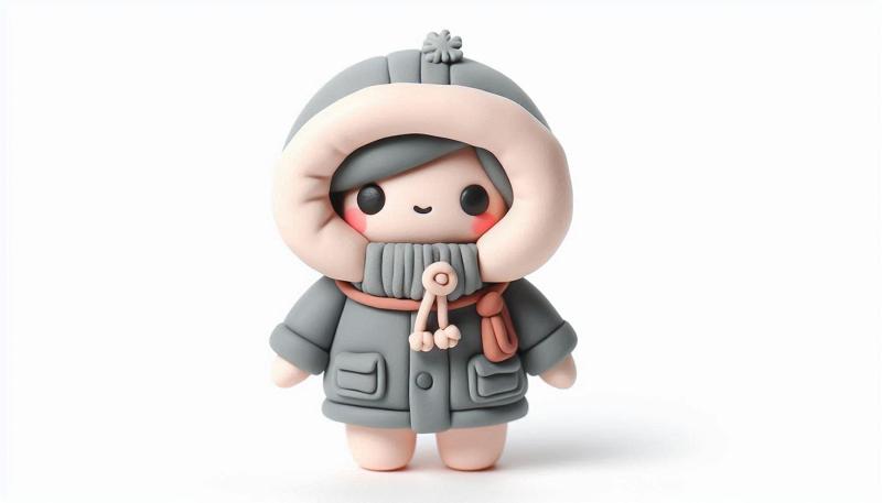 Adorable Baby Girl in Winter Outfit – 3D Printable Figurine Model