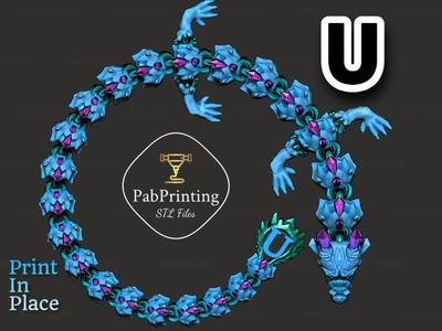 PERSONALISED GEM FLEXI DRAGON "U"