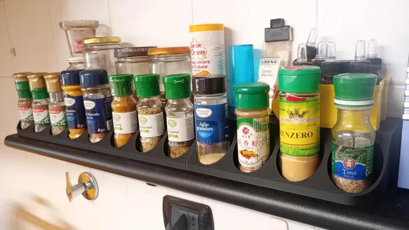 Modular spices holder for kitchen shelf   