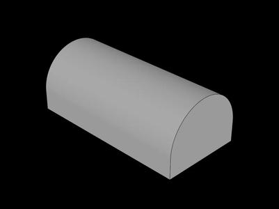 Lego Compatible (3563.dat) Brick  1 x  2 x  0.667 with Curved Top   