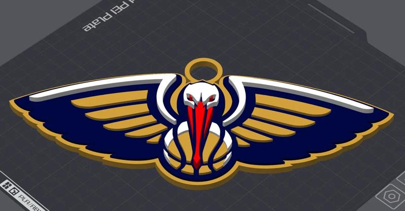 New Orleans Pelicans Oversized Necklace Logo   