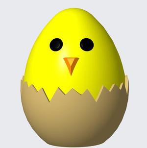 Easter Chicken Decoration Double Sided