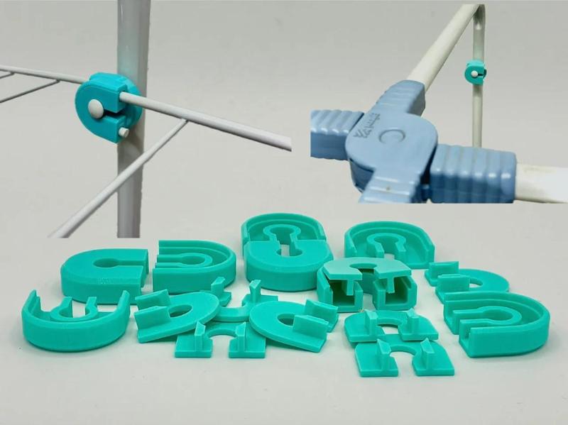 Gelenkabdeckung für Wäscheständer in Turmbauform   