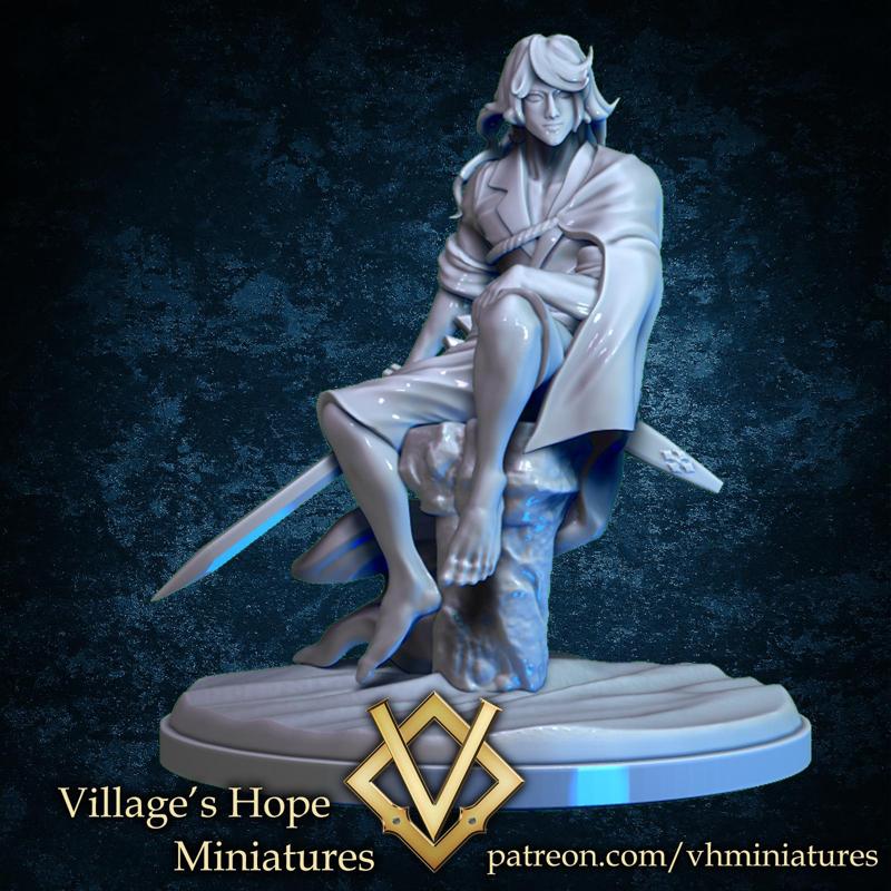 Elegant Swordman in casual cloth