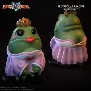 Frogfolk Princess Miniature, Pre-Supported