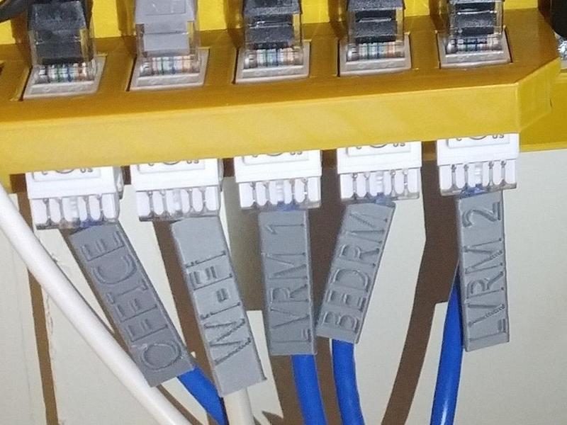 Network Cable Tags for CAT5, CAT5e, CAT6