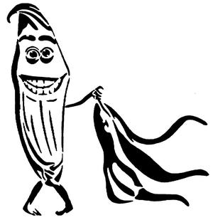 Banana stencil 1