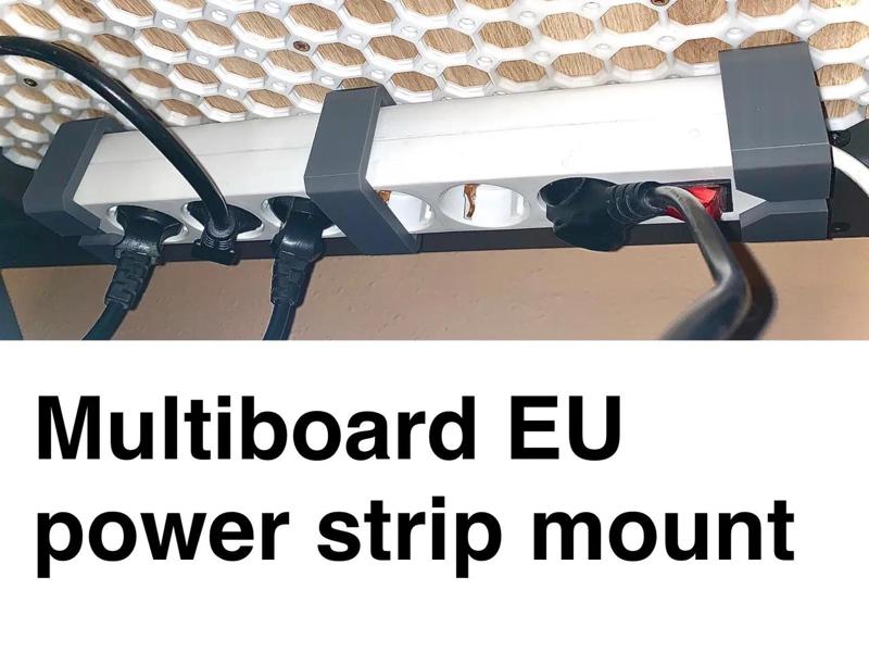European Power strip Multiboard Mount   