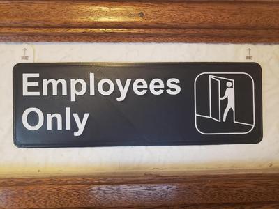 Employees Only Sign   