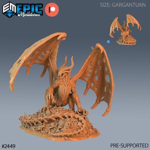Skull Dragon ‧ DnD Miniature ‧ Tabletop Miniatures ‧ Gaming Monster ‧ 3D Model ‧ RPG ‧ DnDminis ‧ STL FILE