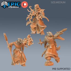 Half Dragon Sorcerer Player Character Set ‧ DnD Miniature ‧ Tabletop Miniatures ‧ Gaming Monster ‧ 3D Model ‧ RPG ‧ DnDminis ‧ STL FILE