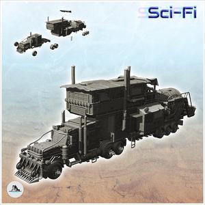 Large American post-apo truck with tank and living space (7) - Future Sci-Fi SF Post apocalyptic Tabletop Scifi