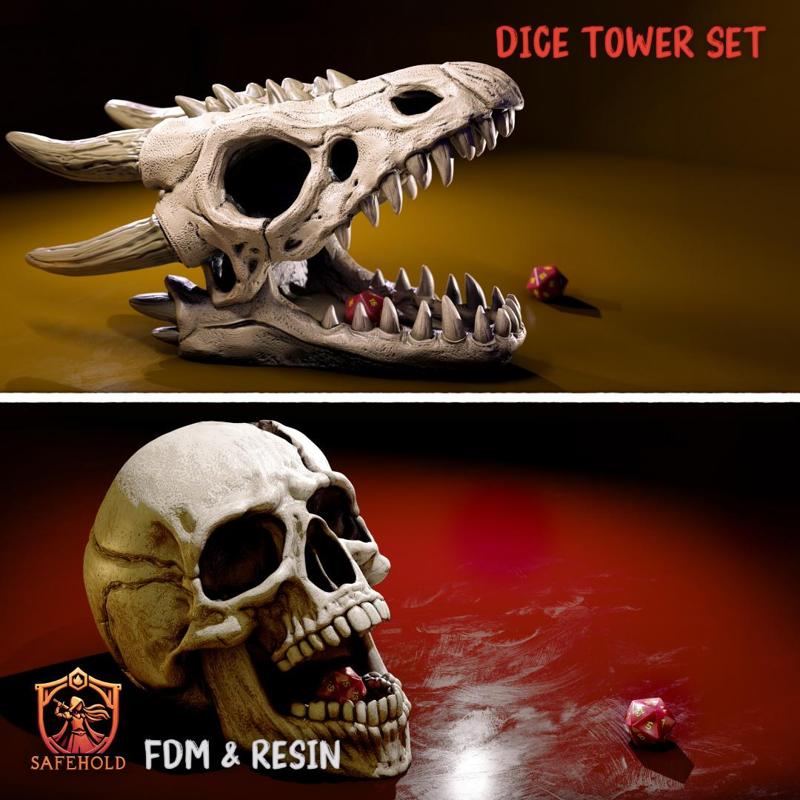 Skull Dice Tower Set