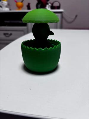 Chicken in an egg easter decoration   