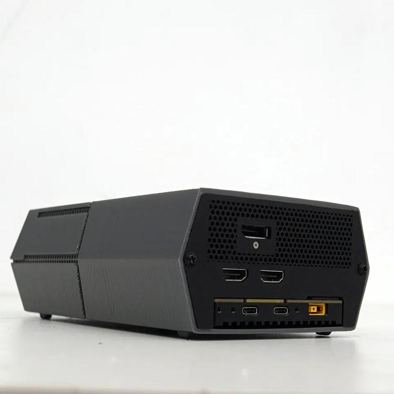 RTX 3050 ft EXP GDC TH3P4GAN GPU Dock and a 3D-printed case   