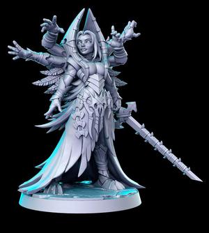 PRE-SUPPORTED Kujla Priestess 6 arms  32mm - DnD