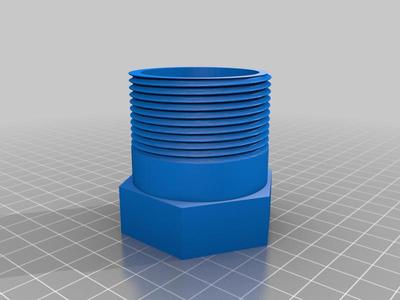 1-1/4" female into 1-1/2" male adapter for a sump pump
