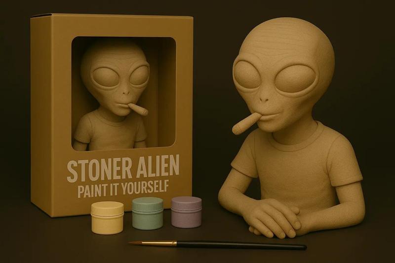 Stoner Alien – Paint-It-Yourself   