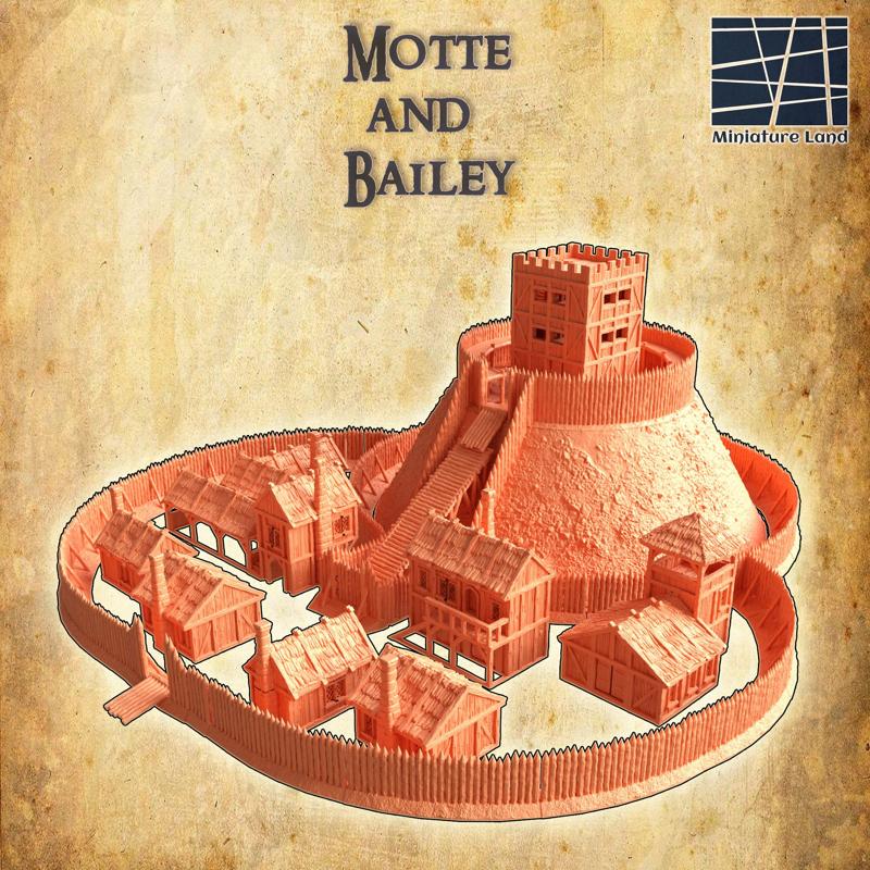 Modular Motte and Bailey - Tabletop Terrain - 28 MM