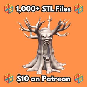 28mm DND Menacing Ent Tree Dark Forest Sculpture for Fantasy MineeForm FDM 3D Print STL File   