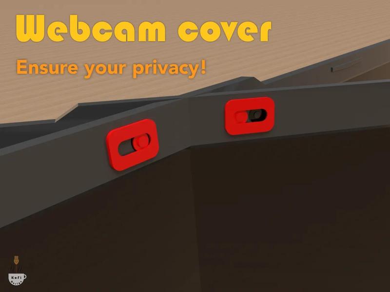 Small webcam cover - 0.7mm thick   
