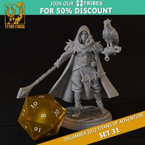 Human Female Sorcerer - RPG Hero Character D&D 5e - Titans of Adventure Set 31