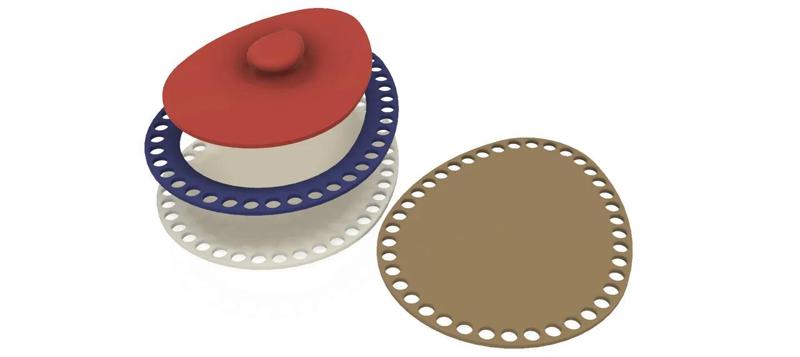 Dno/víko pro háčkovaný košík ve tvaru vajíčka (Crochet basket base / lid)   