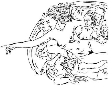 Creation of Man girl stencil