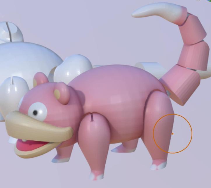 Slowpoke Pokemon articulated articulated pokemon
