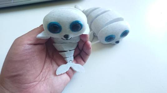 articulated baby seal -FLEXI PRINT-IN-PLACE articulated baby seal