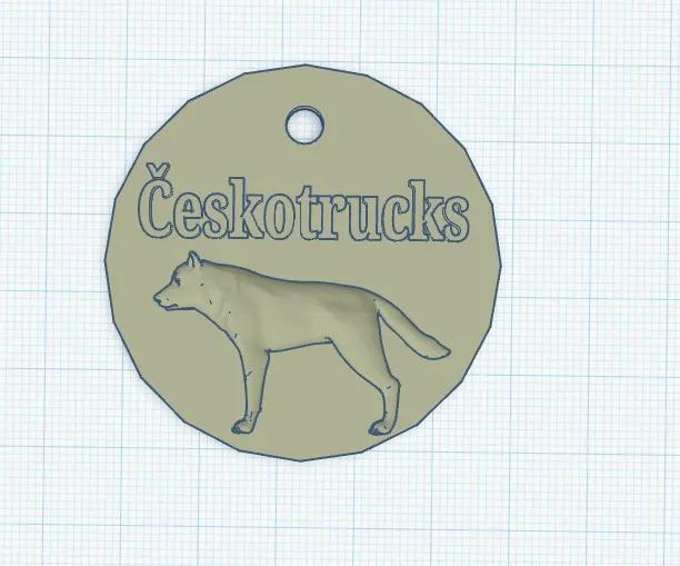 keychain trucks and wolf   
