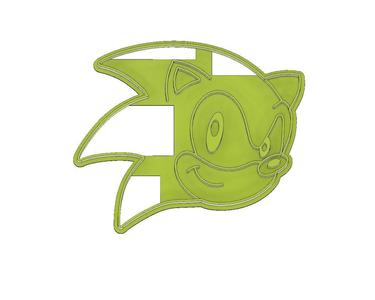 SONIC HEAD COOKIE CUTTER, FONDANT CUTTER