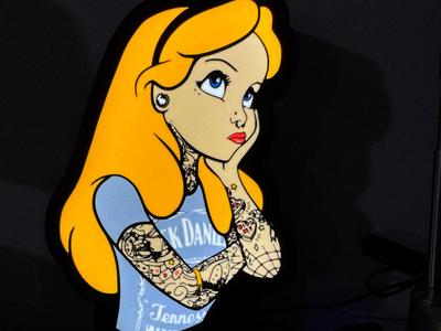 Alice - Lost in Wonderland - LED Light Up Sign