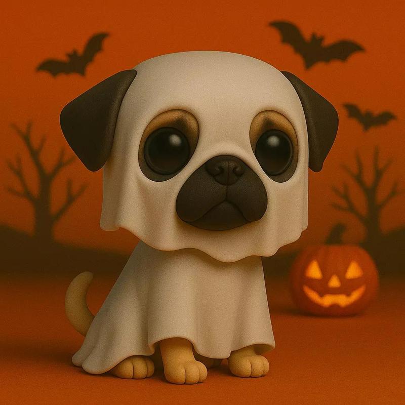 Pug Fantasma de Halloween