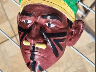 Brazilian Indigenous Mask - Wall mount