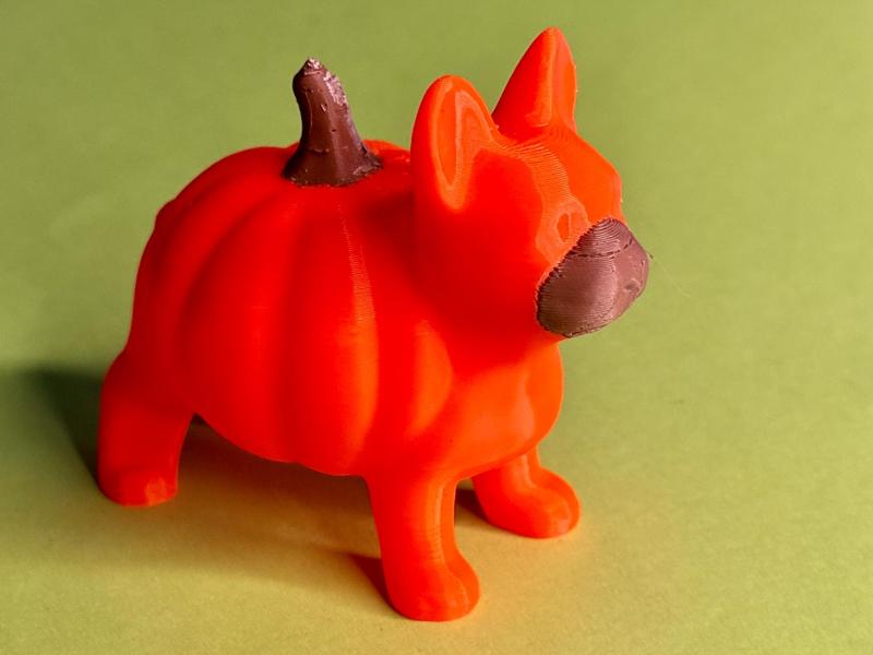 Little ugly halloween pumpkin dog 