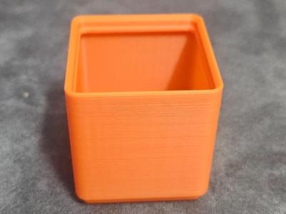 Gridfinity 1x1x6 bin with finger scoop