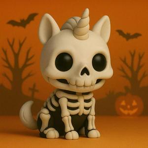 Unicornio Esqueleto de Halloween POP STL