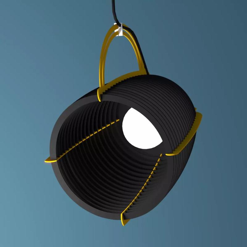 mug wood  lamp 3mm laser cut cnc