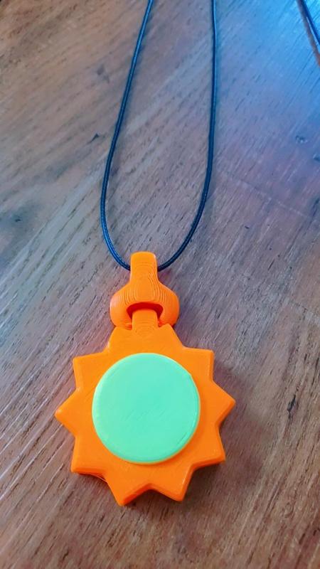 DogDay Sun pendant For necklace / keychain Sun Pendant Charm - Smiling Critters