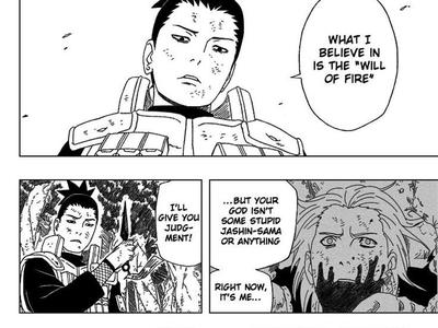 Naruto: Shikamaru vs Hidan manga page hueforge
