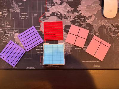 Gridfinity Post-It Bin w/ Templates (3x3 / 76x76)