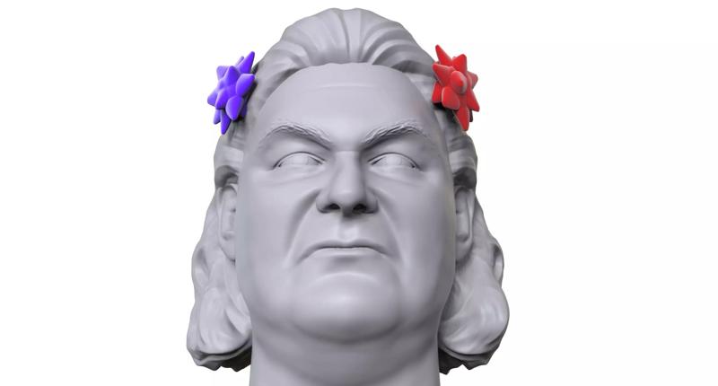 Flower in the hair guy 3D printable portrait sculpture