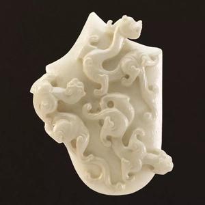 Chi Dragon ancient jade carving